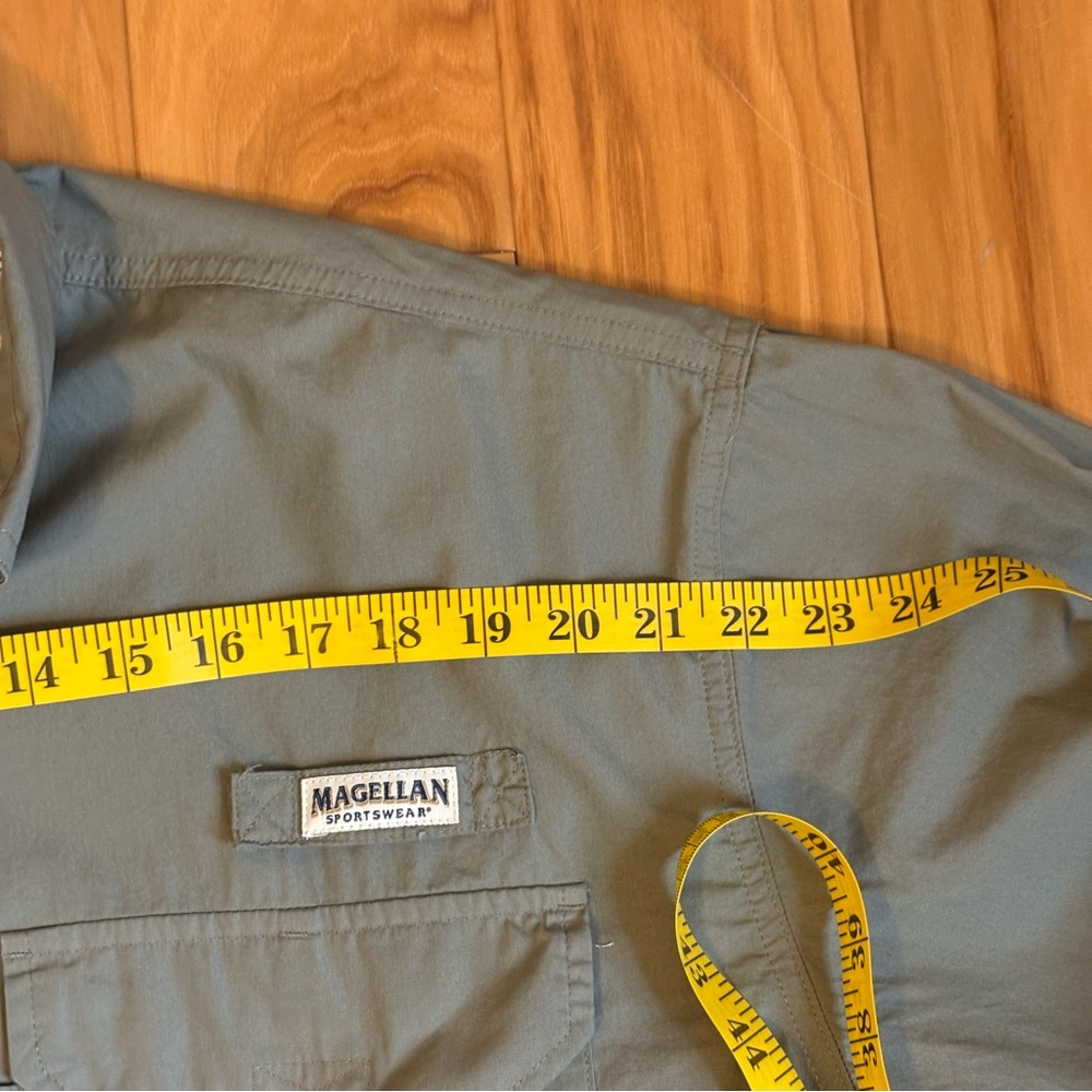 Magellan Fishing Shirt XL Green Vented UPF Performance Button Front long sleeve - Picture 8 of 12